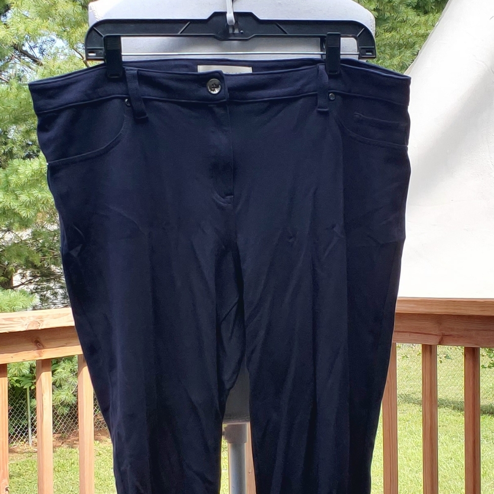 Calvin Klein Jeans Black Stretch Straight Leg Pants 16W 33